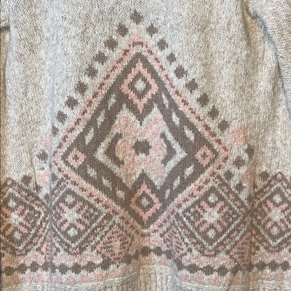 Hollister Gray and Pink Geometric Cardigan - Picture 4 of 4